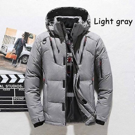 -30°C Vinter Herre And Tykk Dunjakke Herre Snø Parkas Kåpe Mannlig Varm Vinter Dunjakke Yttertøy lysegrå XL lysegrå XL light gray XL