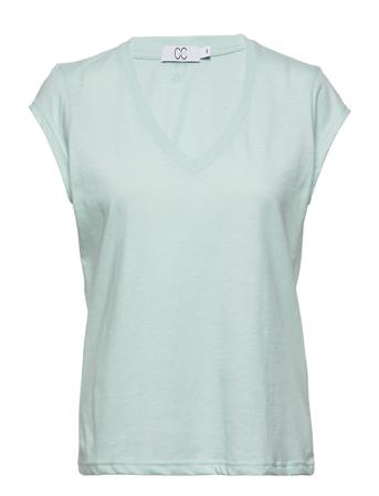 Cc Heart Basic V-Neck T-Shirt Blue Coster Copenhagen
