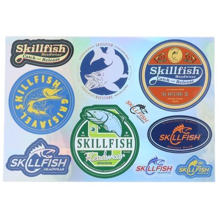 Skillfish - Svart Tillbehör - Silver/Multi Stickers @ Hatstore