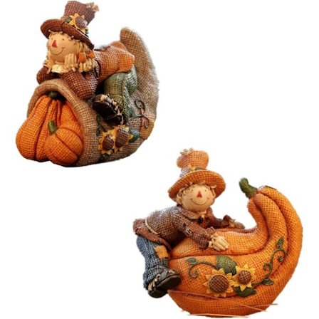 Fugleskræmsel Borddekoration Figur Figur Efterår Figur Dekoration Smil Efterår Høst Græskar Thanksgiving Halloween Påske