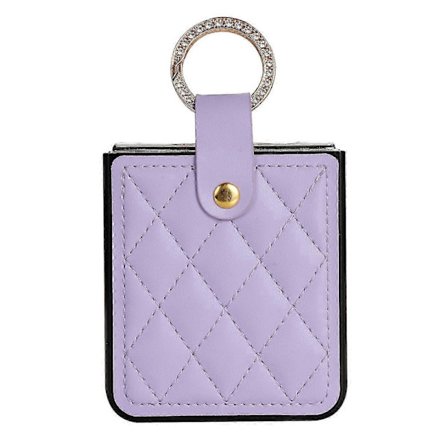 Romble Läderfodral för Samsung Galaxy Z Flip 6, Z Flip 6 Fodral med Ring, Stöttåligt Mobilskal för Galaxy Z Flip 6