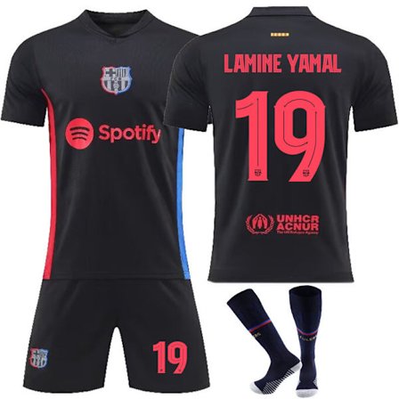 Barcelona Bortetrøye Nr 19 Lamine Yamal Fotballdrakt Barn Fotballutstyr 20[CH]