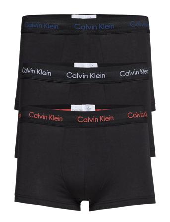 3P Low Rise Trunk Boxershorts Sort Calvin Klein