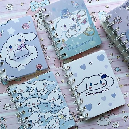 4 stk/sett Kawaii Mini Notisblokk Sanrio Kuromi My Melody Cinnamoroll Tegneserie Bærbar Kreativ Lommespole Dagbok Gave Til Jenter [DB]