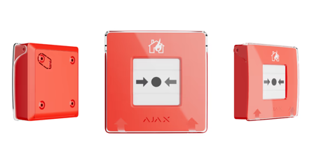 AJAX Wireless wall-mounted button for manual fire alarm activation