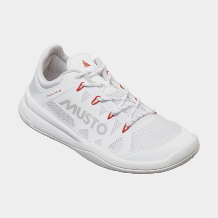 Zapatos náuticos / zapatos de barco Musto Dynamic Pro II Adapt, White / Platinum / Oxy Fire, mujer, EU 42 (US 10 / UK 8)