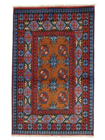 Noué À La Main Afghan Fine Tapis 79X123 De Laine Petit