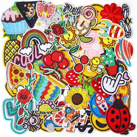 60 strygemærker - stofmærker til børn og voksne