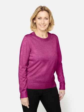 BRANDTEX - Pullover O-hals - Fuchsia Red
