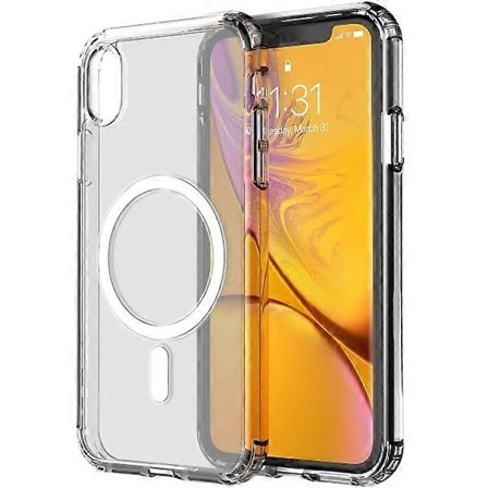 iPhone XR -puhelinkuori MagSafe-laturille, läpinäkyvä