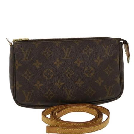 Louis Vuitton Vintage, Pre-Owned Pouch Accessories Monogram Bag Bruin, Dames, Maat:ONE Size