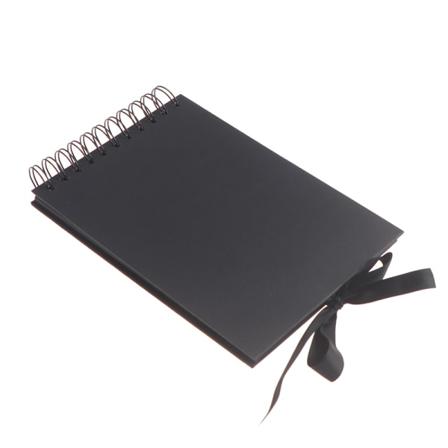 Fotoalbum 30 svarte sider Minnebøker A4 håndverkspapir DIY Scr Black