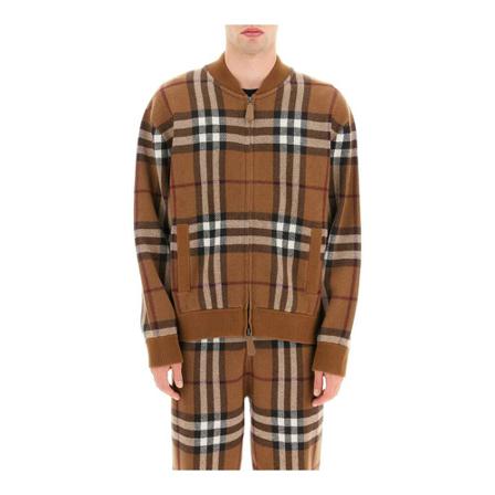 Burberry, Bomber Jackets Bruin, Heren, Maat:L