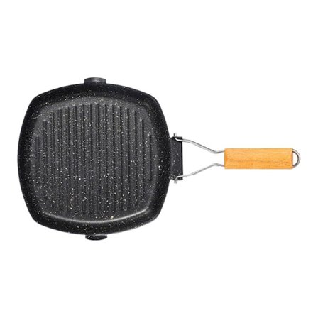 Stekpanna Köksredskap Omelettpanna för Kök Rostfritt Stål Elektrisk Spis 28*28cm_qcx