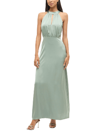Vila Dress VIRAVENNA HALTERNECK MAXI DRES Jerseyklänningar Dam Grön 38