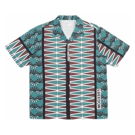 Universal Works, Road Trip Shirt Groen, Heren, Maat:S