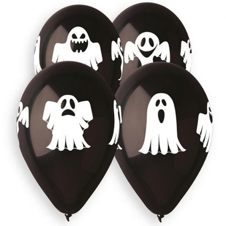 Halloweenballonger Spöke 33cm 5-pack - Halloween Dekoration - Kalaslagret.se
