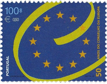 Portugal - Europarådet 50 år - Postfrisk frimærke