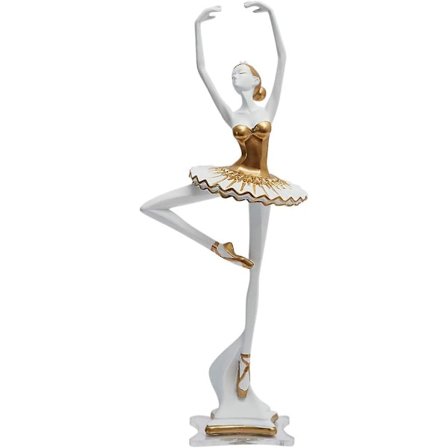 Ballerina Statue Skulptur Danser Kvinde Figur Gaver Polyresin Boligindretning Kunst 20,5 cm