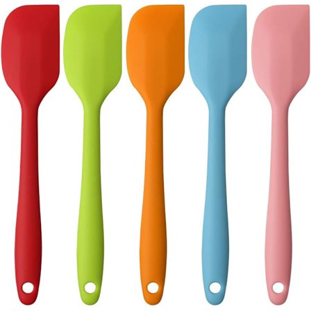 5 Silikonspatlar, Värmebeständiga Gummispatlar Non-Stick Bakspatel Silikon Köksredskap (21cm / 8.2 tum)