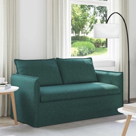 Soffa 140cm Mörkgrön Metall