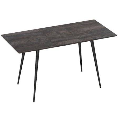 Utdragbart matbord för 6-8 personer, stålben, MDF-skiva