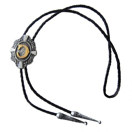 ACD Initial Letter Western Cowboy Rodeo Bolo Tie Man Ornaments Bokstaven A