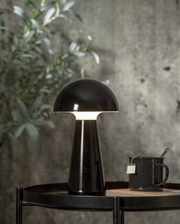 LED Bordlampe Mushroom Svart