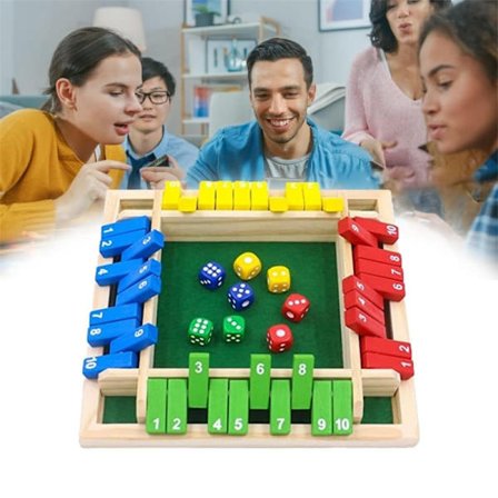Brettspill med treterninger Shut The Box for 4 spillere Klaffer og terninger Spill Foreldre-barn Interaksjon Familieunderholdning