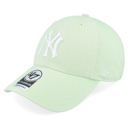 47 Brand - MLB Grön unconstructed Keps - New York Yankees Clean Up Aloe Dad Cap @ Hatstore