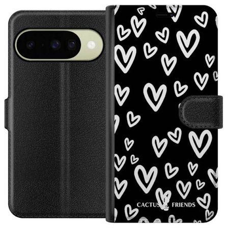 Yhteensopiva Lompakkokotelo Google Google Pixel 10 Cactus and Friends - Handdrawn Love Chaos