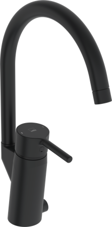 Oras Optima 2839FN-33 Kjøkkenkran med avstengning Matt svart, Baderom