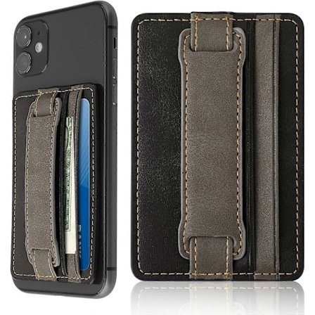 Mobiltelefon Korthållare Ficka, Självhäftande Telefonställ med Elastiskt Band Stick on Plånbok Korthållare