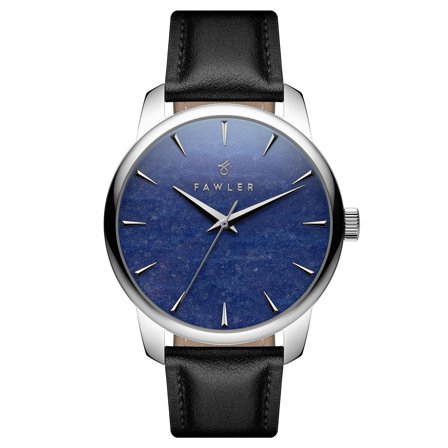 Beleza | Silver-tone Stainless Steel Blue Aventurine Watch for Men - Wrist watches