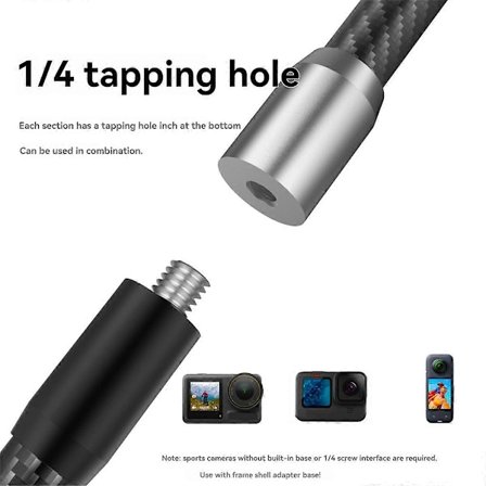 Jatkovarsi 1/4 Tripod Jatkotanko Selfie Kypärätikku Jatkovarsi Kiinnike Tripod Adapteri GoPr:lle