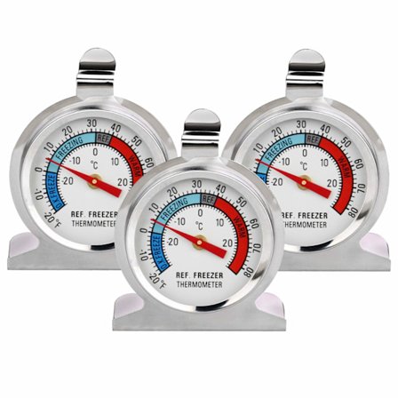 3 st Stora Urtavla Rostfritt Stål Temperatur Kyl Termometer f