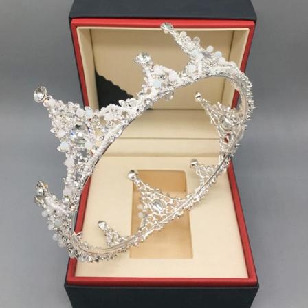 Barokki Retro Rhinestone Goottilainen morsiuskruunu Musta häätiara Paha kuningatar kruunu, Goottilainen tiara Goottilainen päähine S