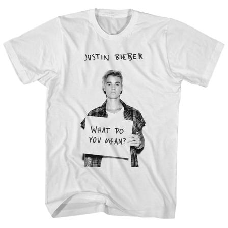 Justin Bieber T Shirt Vad menar du Justin Bieber Shirt XL