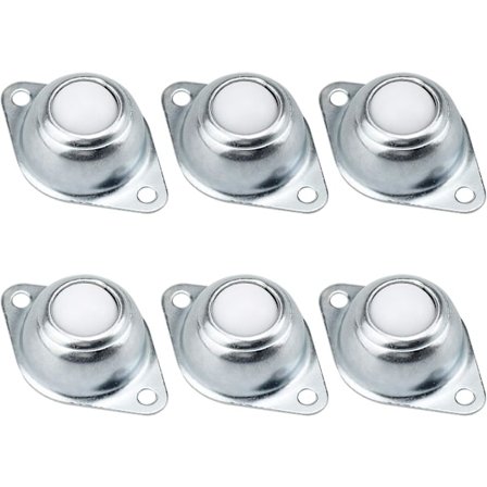 6 stk. kulehjul, nylon, rullelager, transportruller