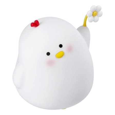 LED Nattlampa Tryck Chicken Art Deco - Vit