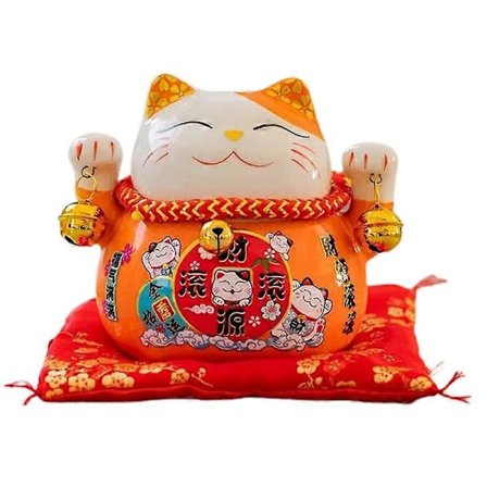 Säästölipas Hieno Työstö Suuri Tilavuus Keraaminen Japanilaistyylinen Onnenkissa Säästöpossu Kotiin