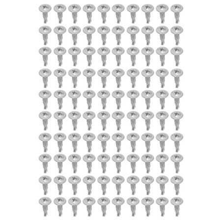 100 stk. selvskærende skrue med krydskærv og rund skivehoved, rustfrit stål, fastgørelsessæt 4,2x16 mm 0,17x0,63 tommer