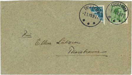 Færøerne - AFA 1A på brev