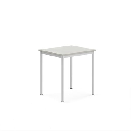 Desk BORÅS, 700x600x720 mm, grey laminate, white