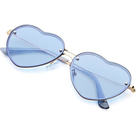 Hjärtformade Solglasögon Dammode Ramlösa Solglasögon UV401 Festglasögon