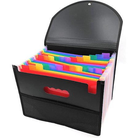 Accordion-mappe med 25 lommer, bærbar dokumentmappe, 2000 ark, stor kapasitet, filorganisering for brevstørrelse / A4-papir