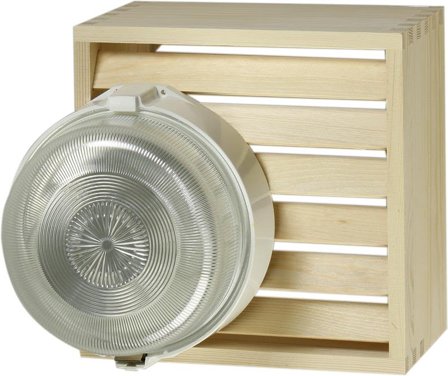 Ensto AVH11.2 Badstuarmatur med furugitter, Belysning