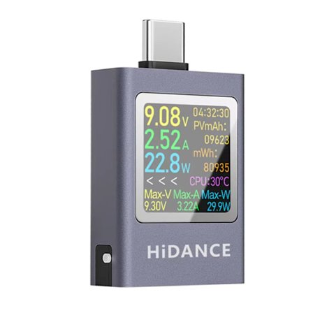 Type-C Grensesnitt Spenninger Strømkapasitet Telefontestingsmåler Type-C Tester Laderdetektor Multifunksjonell Testermåler