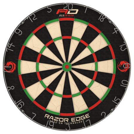 Red Dragon Razor Edge Sisal Dartboard: Professional Bristle Dart Board, Tournament Grade, High-Performance, WDF Standard