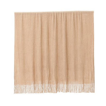Lätt och andningsbar våffelbomullsfilt för soffa 130 x 180 cm, beige